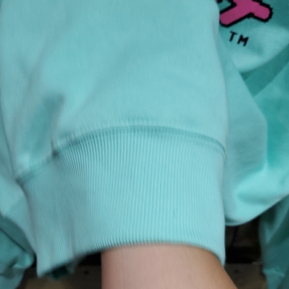 Nintendo 1993 Hal Laboratories Mint Green Graphic Sweatshirt Size Large Gamers - Picture 6 of 9